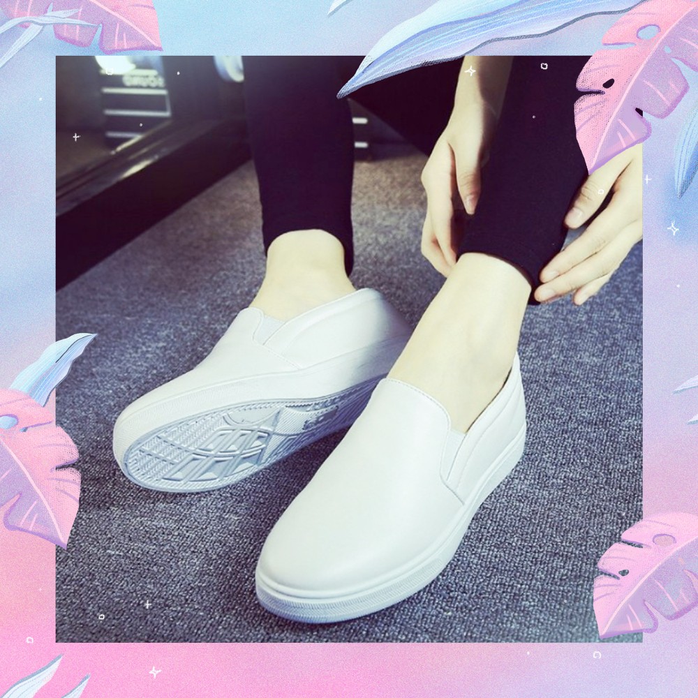 👑 ️🎯️ Giày LƯỜI SLIP-ON DA Nam ░M16 ( TRẮNG ) Hot FASHION FULL BOX 🐊