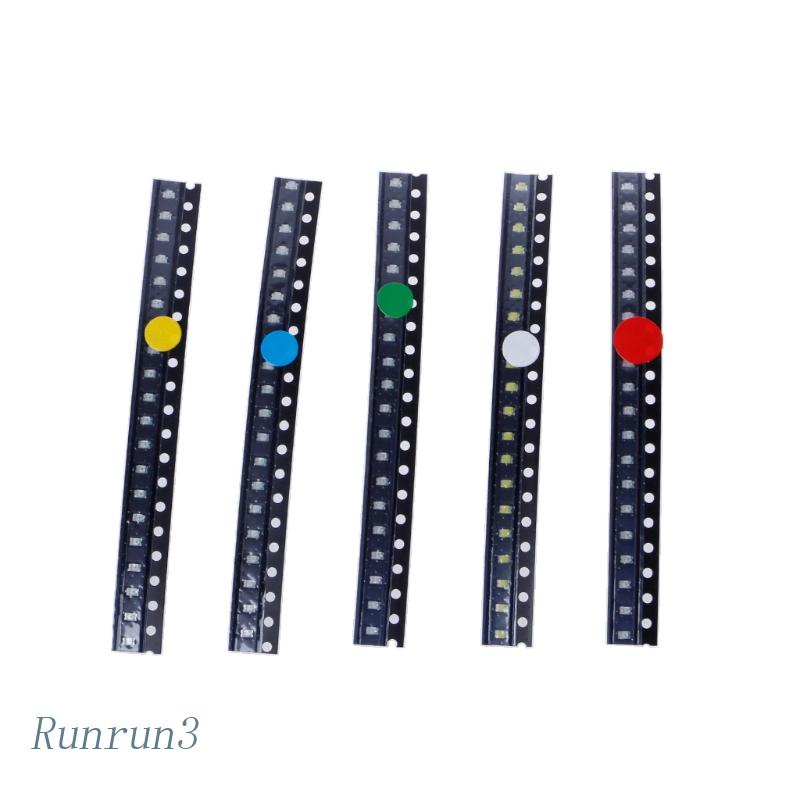 100 Đèn LED 5 Màu SMD 0805 Ánh Sáng Xanh / Xanh Lá / Vàng / Trắng