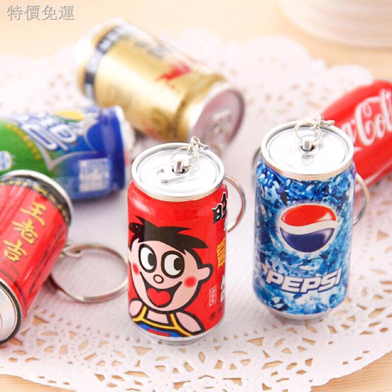 Móc khoá lon nước ngọt kèm bút bi