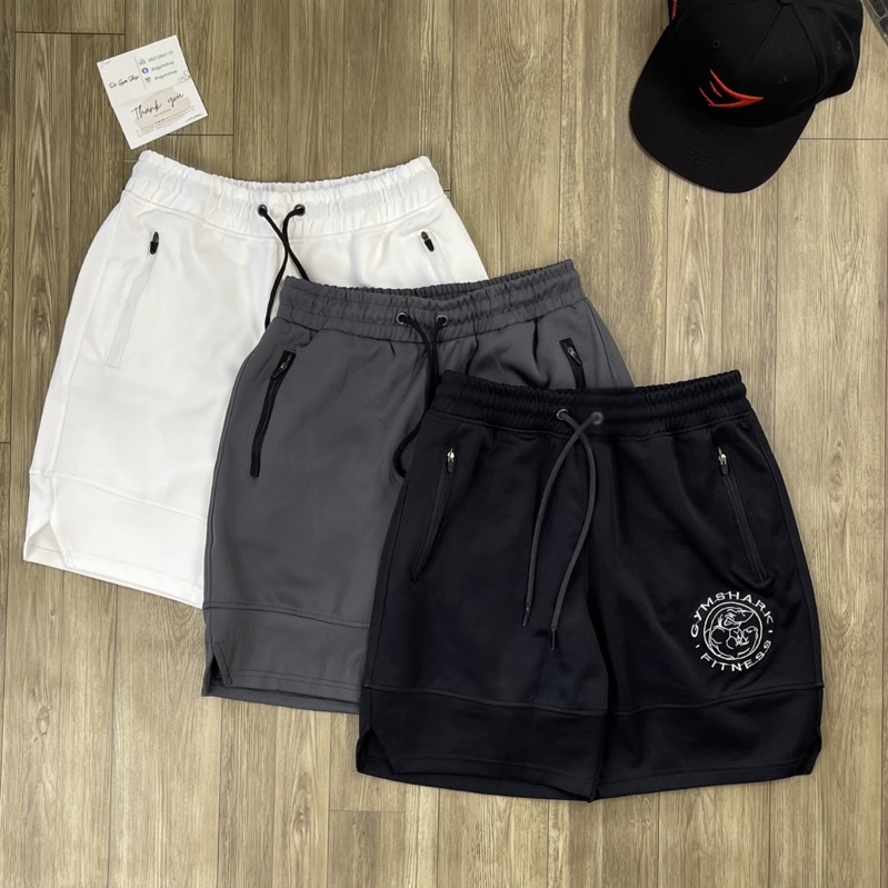 Quần short nam tập gym DO GYM SHOP logo thêu, thun poly co giãn 4 chiều thoáng mát
