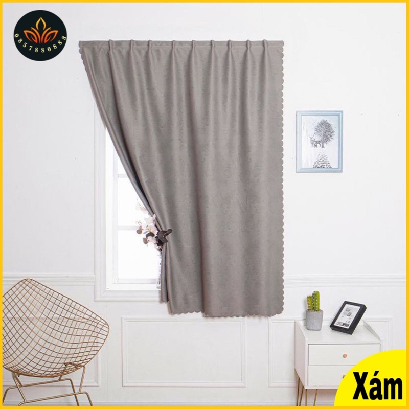 Rèm dán tường, rèm dán cửa sổ vải gấm mới 100%