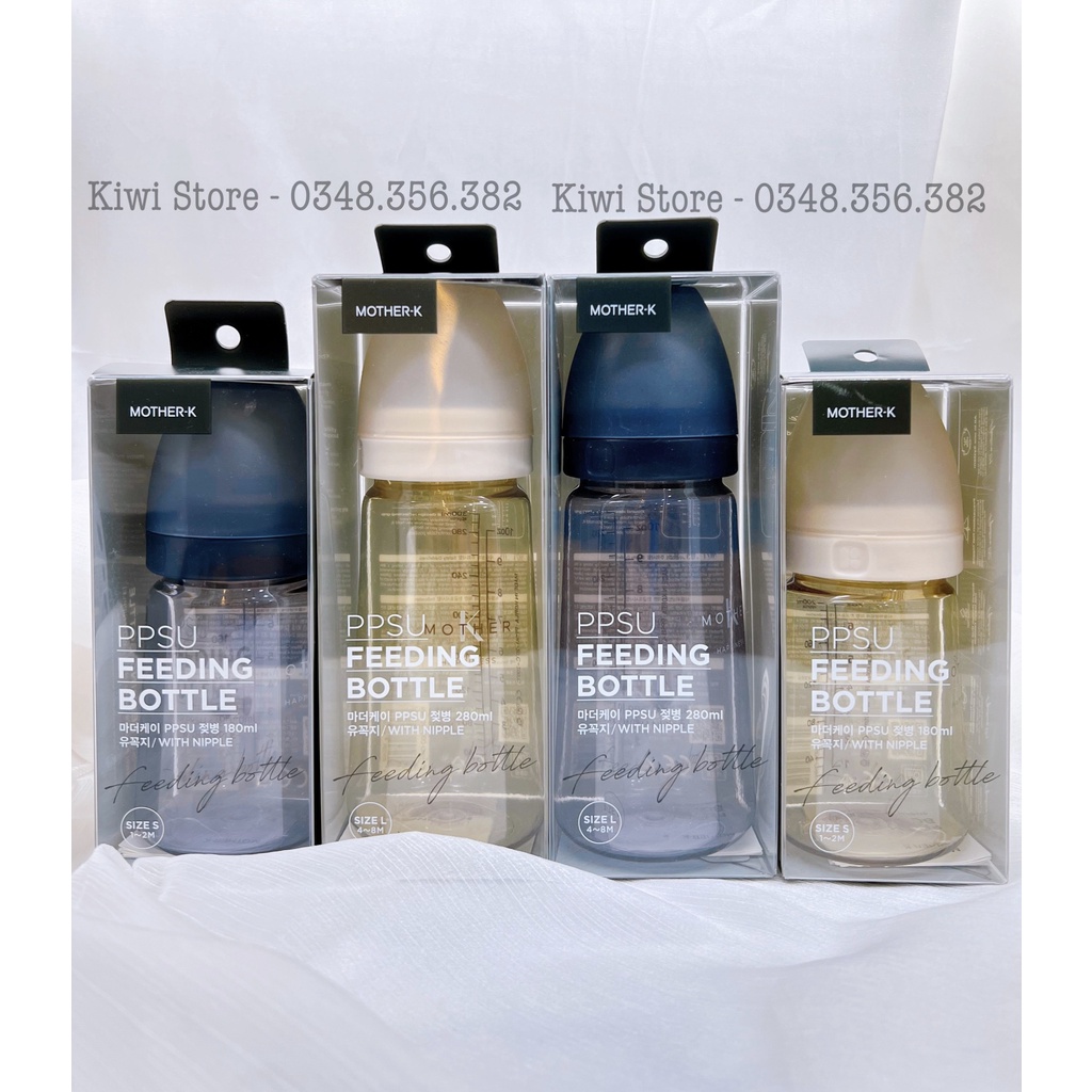 Bình sữa PPSU MOTHER-K nội địa Hàn 180ml/280ml