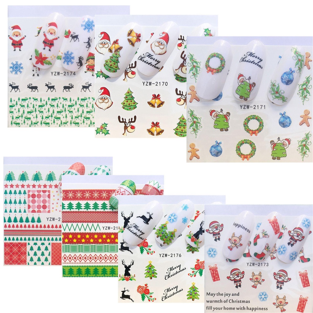 Set 4 Miếng Dán Trang Trí Móng Tay Họa Tiết Thời Trang