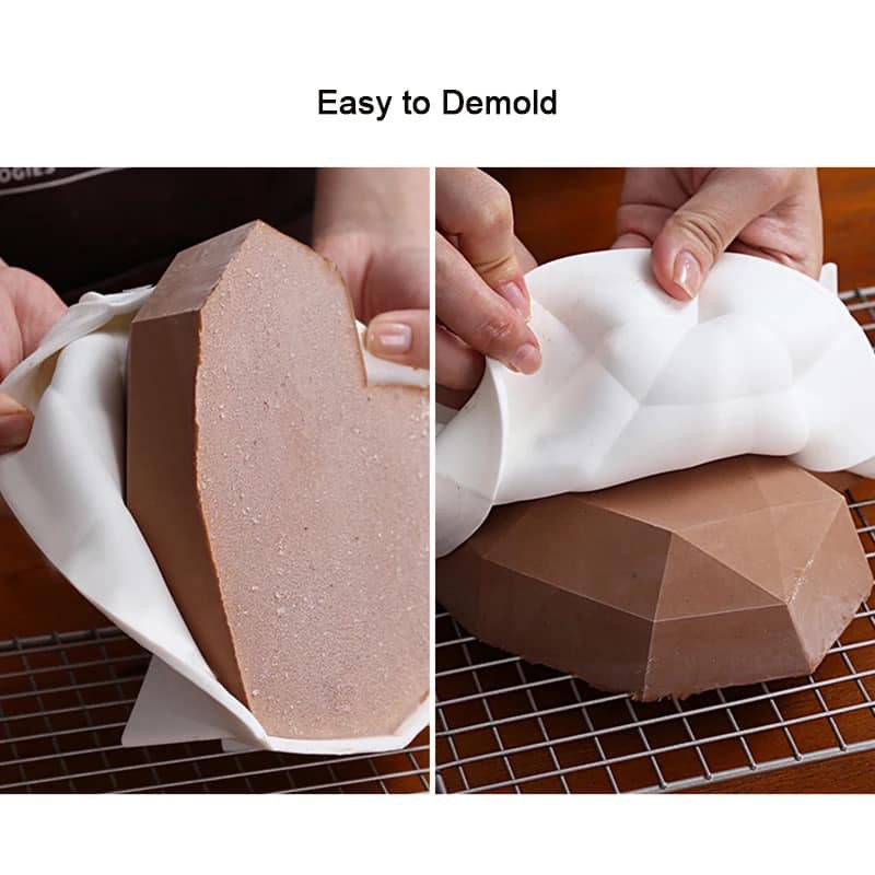 Khuôn silicon 3D hình tim lớn 22.6*19.5*5.5cm