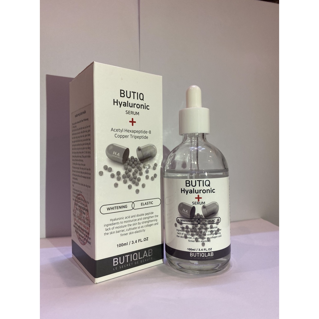 Serum HA ButiQ Tinh Chất Hyaluronic Acid Căng Bóng Dưỡng Trắng Phục Hồi Hư Tổn Dành Cho Spa Thẩm Mỹ Viện Chính Hãng