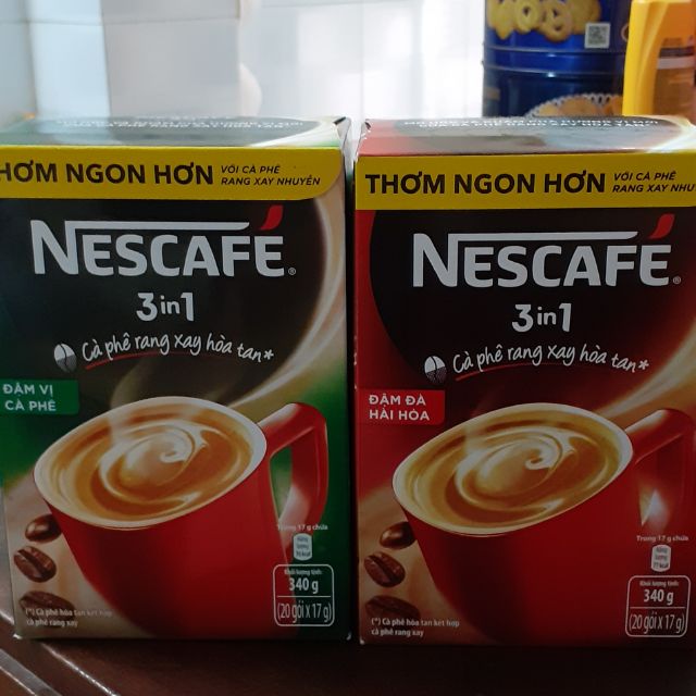 NESCAFÉ 3in1 Cà Phê Rang Xay Hòa Tan Đậm Vị Cà Phê/Đậm Đà Hài Hòa (20 gói x 17g)
