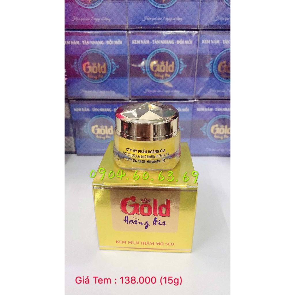 Kem Mụn Thâm Mờ Sẹo 15g GOLD HOÀNG GIA