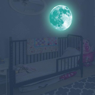 Decal dán tường hình mặt trăng dạ quang