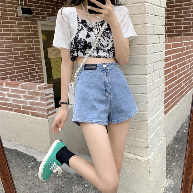 Quần Short Nữ Lưng Cao Ống Rộng Thời Trang Hàn Quốc