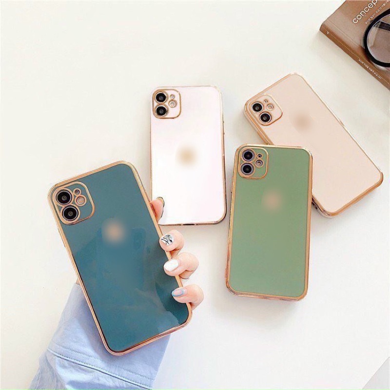 Ốp lưng cạnh vuông màu IPhone 5/5s/6/6s/7/8/se 2020/6 plus/6s plus/7 plus/8 plus/X/Xs/11/11 pro Max/12/12 pro/12 pro Max
