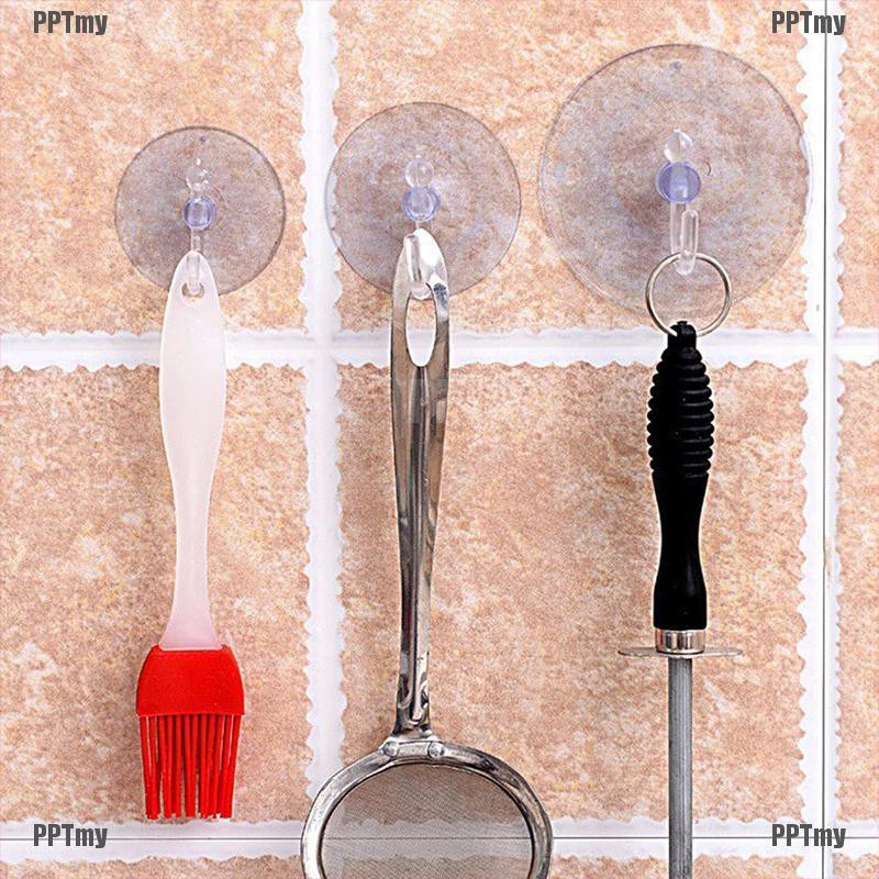 Móc Treo Đồ Trong Suốt Có Giác Hút Tiện Dụng Cho Nhà Bếp/Phòng Tắm