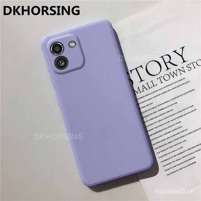 Ốp Lưng Điện Thoại Samsung Galaxy A03 Ốp Lưng Silicon Mềm Màu Đơn Giản TPU Cảm Giác Da Mới Ốp Lưng Chống Sốc Samsung A03 2022 GalaxyA03