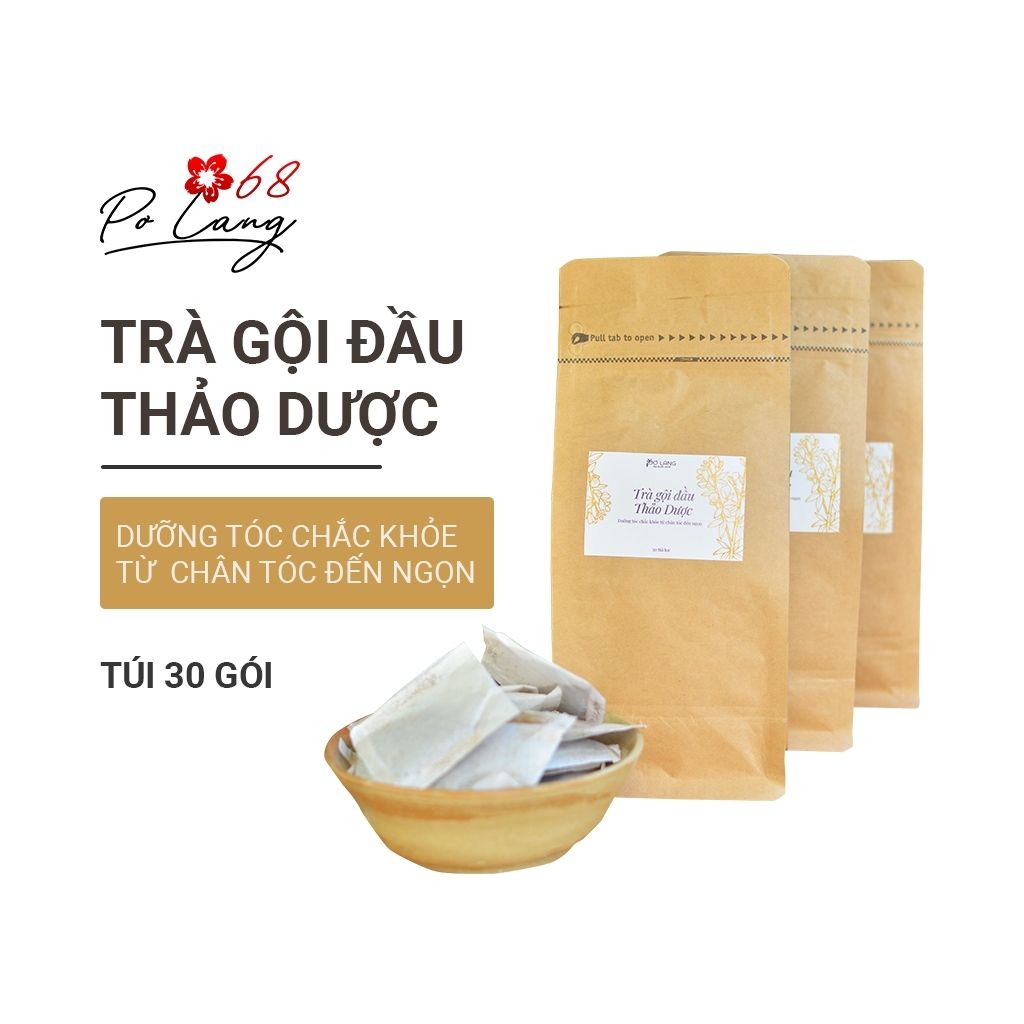 Trà Gội Đầu Thảo Dược Pơ Lang Dưỡng Tóc Chắc Khỏe Từ Chân Đến Ngọn Túi 30 Gói