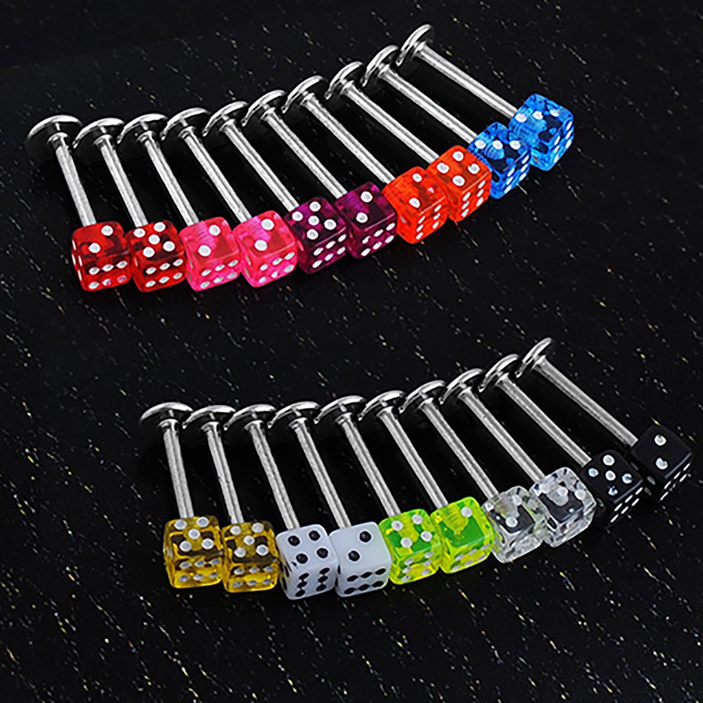 Bộ 20 khuyên đeo cơ thể hình khối xí ngầu cá tính