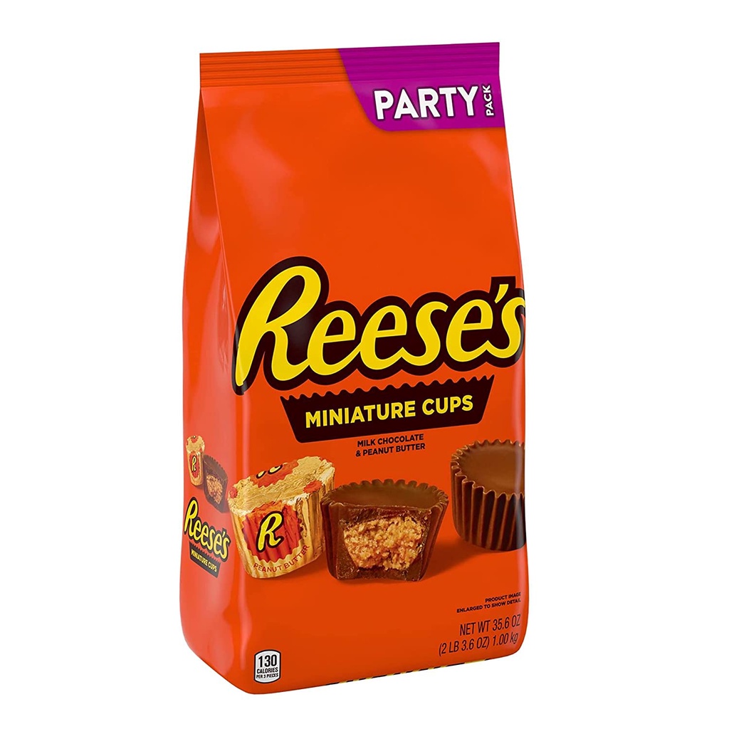Socola Reese's Peanut Butter Cups Candy Snack size 60 viên