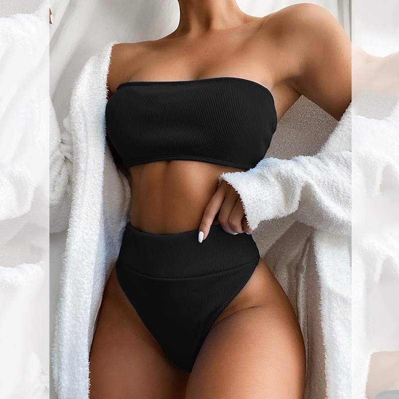 Bộ đồ bơi 2 mảnh màu trơn đường cắt quyến rũ thời trang cho nữ | BigBuy360 - bigbuy360.vn