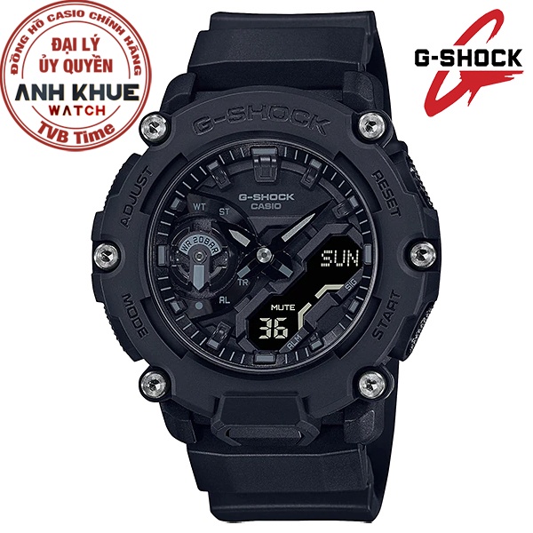 Đồng hồ nam dây nhựa Casio G-Shock chính hãng Anh Khuê GA-2200BB-1ADR