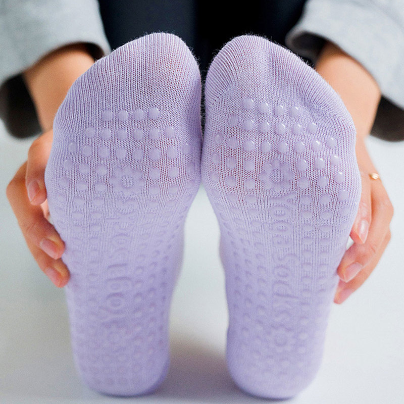 Vớ cotton chống trượt thoáng khí thời trang tùy chọn màu sắc dùng tập yoga/ múa ba lê/ thể thao