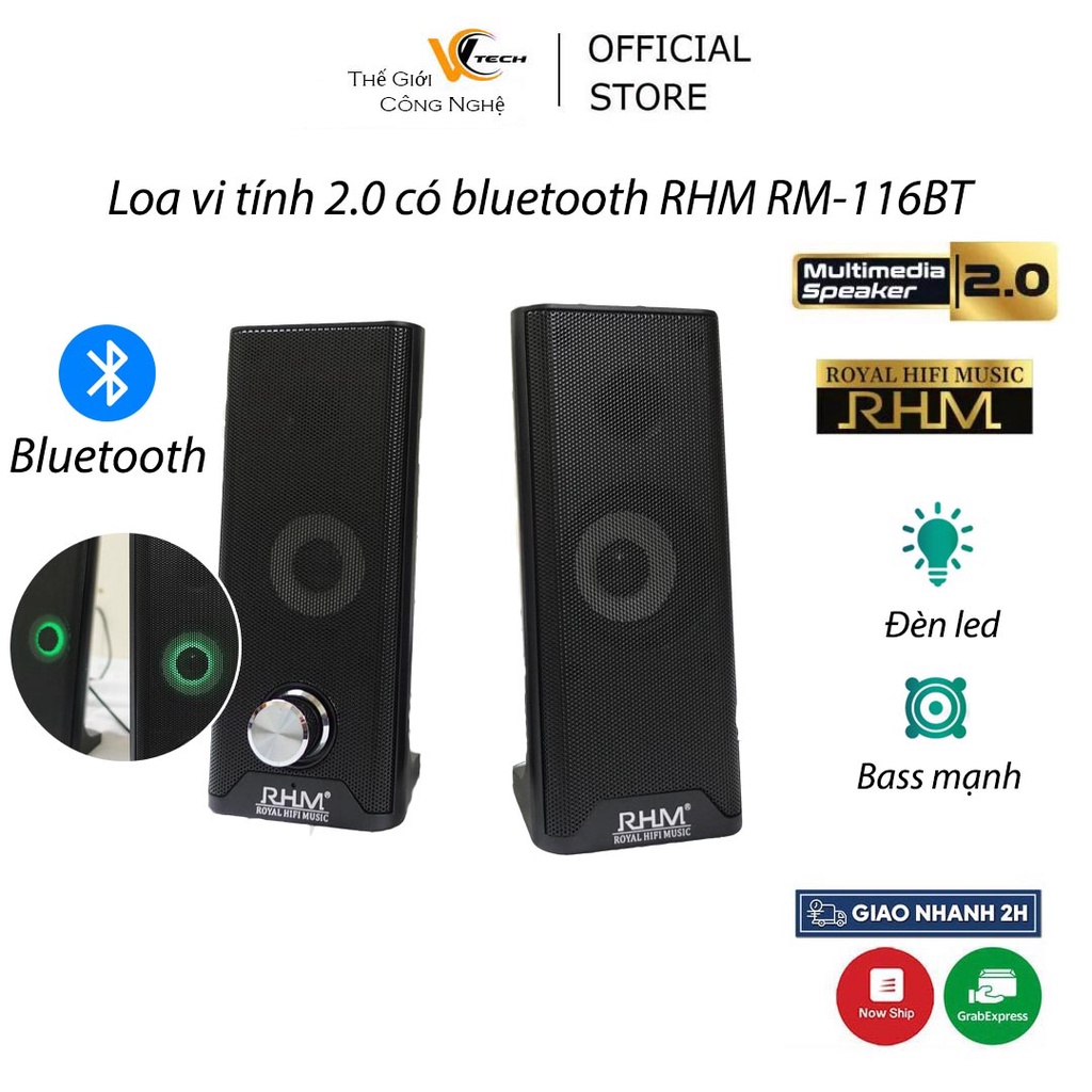 Mua Giá siêu tốt Loa máy tính LED 2.0 RHM RM-116BT 2.0, có bluetooth ...