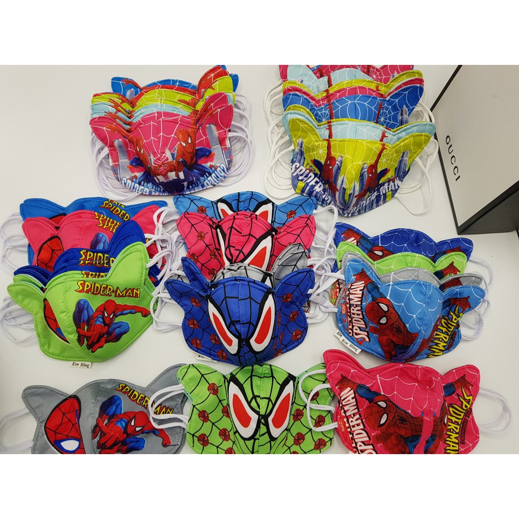 Khẩu trang vải cho bé mầm non hình người nhện KT021010 | BigBuy360 - bigbuy360.vn
