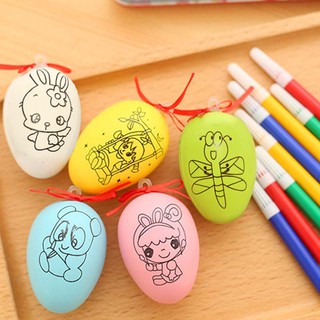 Quả trứng tô màu cho bé + Bút màu
