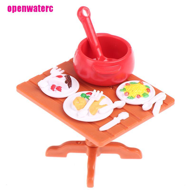 Set 13 Món Đồ Chơi Lò Vi Sóng Mini Cho Nhà Búp Bê