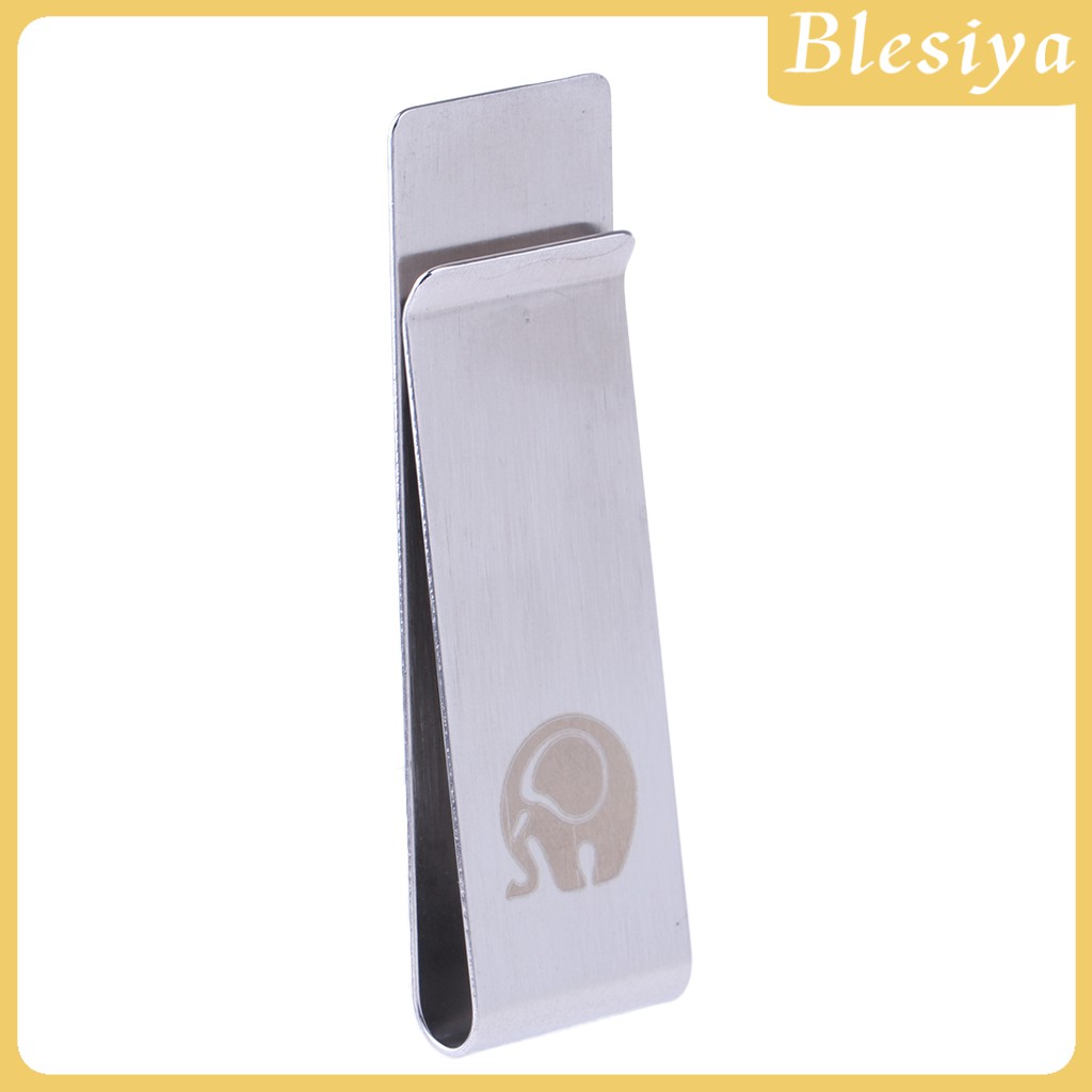 [BLESIYA] Stainless Steel Slim Money Clip Purse Wallet Credit Card ID Cash Holder Mens