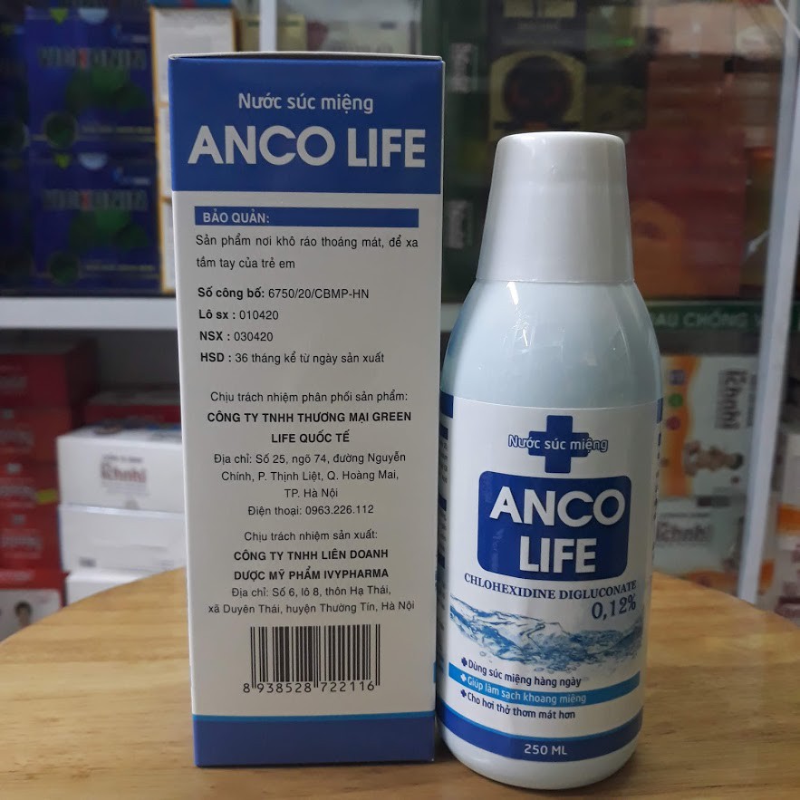 Nước súc miệng ANCO LIFE chai 250ml