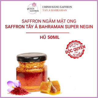 Saffron ngâm mật ong hũ 50ml, nhụy hoa nghệ tây nhập khẩu chính hãng độc quyền từ Iran - Mẫu dùng thử