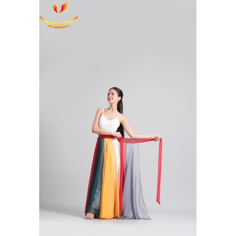Váy múa xoè 720 độ sắc màu Chụp hình, múa Cổ trang