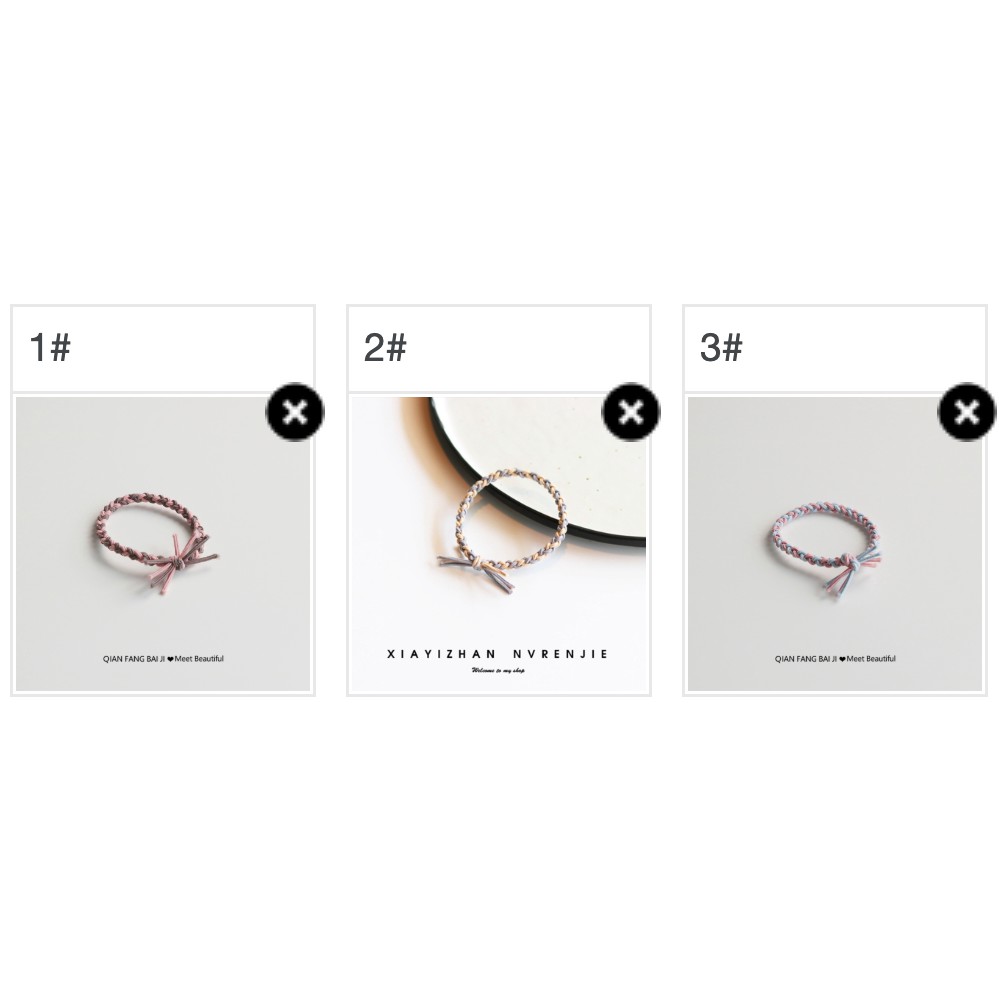 Dây cột tóc co dãn màu sắc tương phản thời trang cho nữ