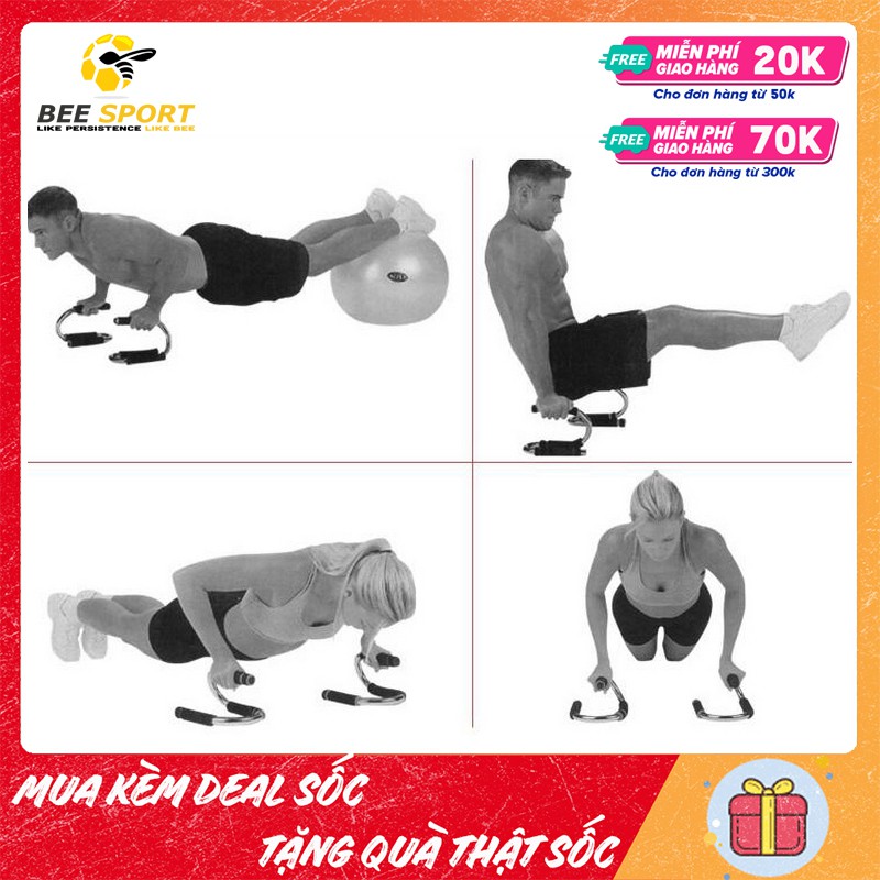 Dụng cụ hít đất Push Up Stand khung kim loại chắc chắn - Dung cụ tập Gym tại nhà hiệu quả, bền bỉ