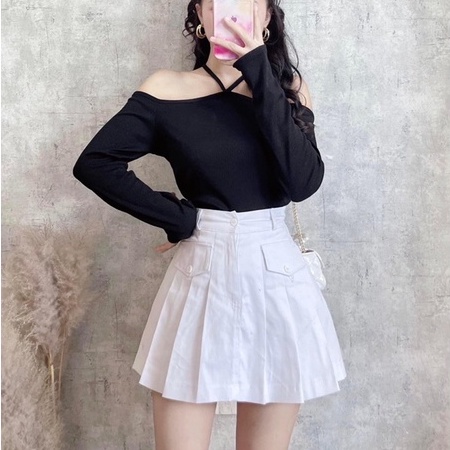 Chân Váy Nữ Tennis Lưng Cao Xếp Ly Tôn Dáng Mã SG240