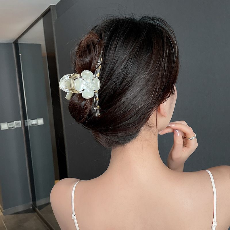 Kẹp tóc hoa 4 lá nhụy đá lấp lánh - Cặp tóc nữ đẹp cao cấp sang chảnh dễ thương ZAZA H004