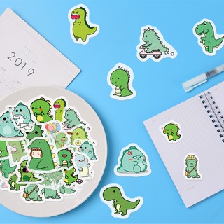 Bộ 40 miếng hình dán khủng long xinh xắn dùng trang trí