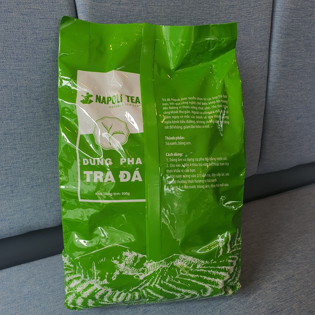 Trà Xanh Napoli Tây Nguyên Pha Trà Đá Túi 500g Vị Ngọt Thanh