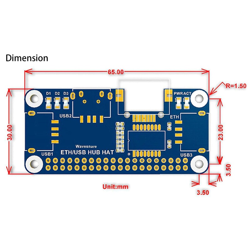 Bảng Mạch Mở Rộng Cho Raspberry Pi 4 Model B 3B+ Zero W WH USB Sang Rj45 Ethernet