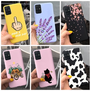 Ốp điện thoại silicon mềm bo viền họa tiết hoạt hình cho Samsung Galaxy A51 A71 SM-A515F SM-A715F A 51 A 71 4G