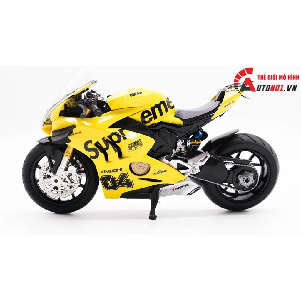 MÔ HÌNH XE ĐỘ DUCATI SUPREME V4S YELLOW - SUPREME V4S YELLOW NỒI KHÔ TỈ LỆ 1:12 AUTONO1 D222G D223G