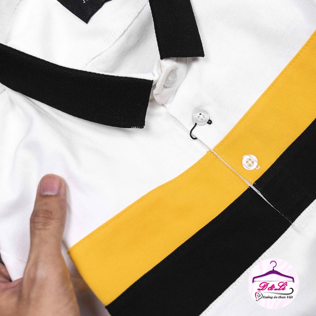 Áo thun Nam có cổ, tay ngắn 39kg -70kg cao cấp 100% cotton, phối sọc ngang đẹp xuất sắc | BigBuy360 - bigbuy360.vn