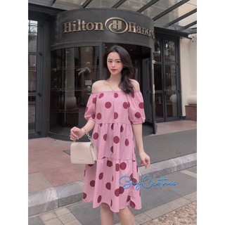 Váy đầm bigsize BigClothes thiết kế dáng dài hở vai phù hợp dự tiệc đi biển chất lụa hàn thoáng mát BC003