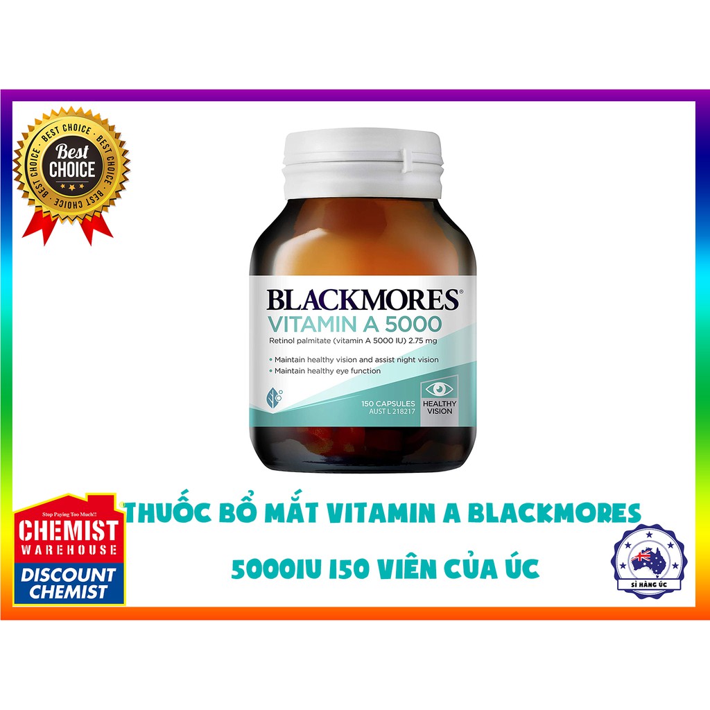 Bổ mắt Vitamin A Blackmores 5000IU 150 Viên Của Úc