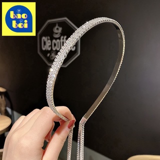 Băng Đô Cài Tóc Đính Đá Lấp Lánh Sợi Dài Đi Tiệc