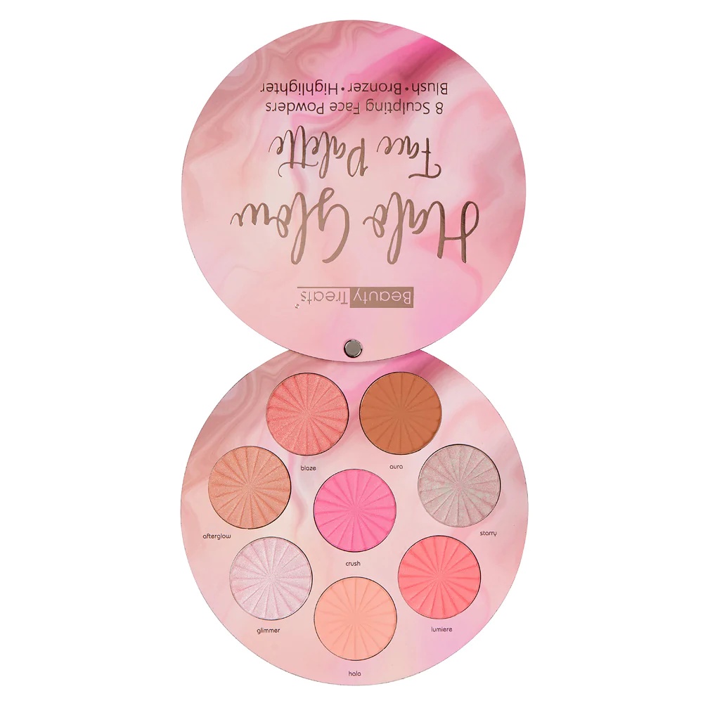 Bảng phấn má hồng 8 ô tạo khối và bắt sáng Beauty Treats Halo Glow trang điểm tự nhiên 36g