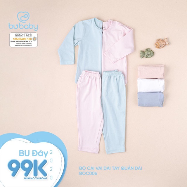 Bộ quần áo dài tay cài vai hãng bu