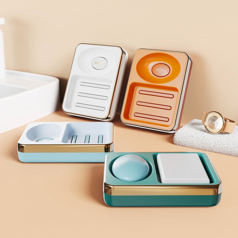 Khay Đựng Xà Phòng Hai Ngăn Tiện Lợi