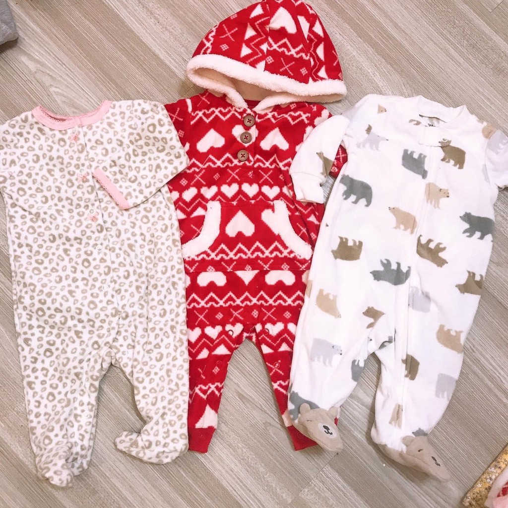 Bộ ngủ liền thân CARTER CHO BÉ 3M và 6M ( chất Nỉ )
