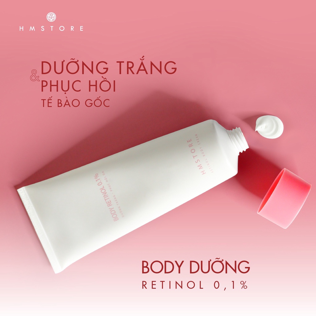 Kem Dưỡng Trắng &amp; Phục Hồi Da Sau Tái Tạo SPF 30 HM STORE - Retinol Body Cream 200g