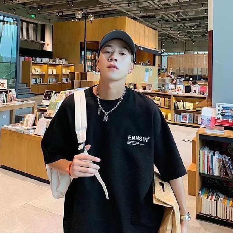 Áo Thun Tay Ngắn Cổ Tròn In Chữ Thời Trang Dành Cho Nam