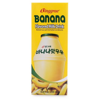 Sữa tươi tiệt trùng Binggrae hương chuối hộp 200ml lốc 6
